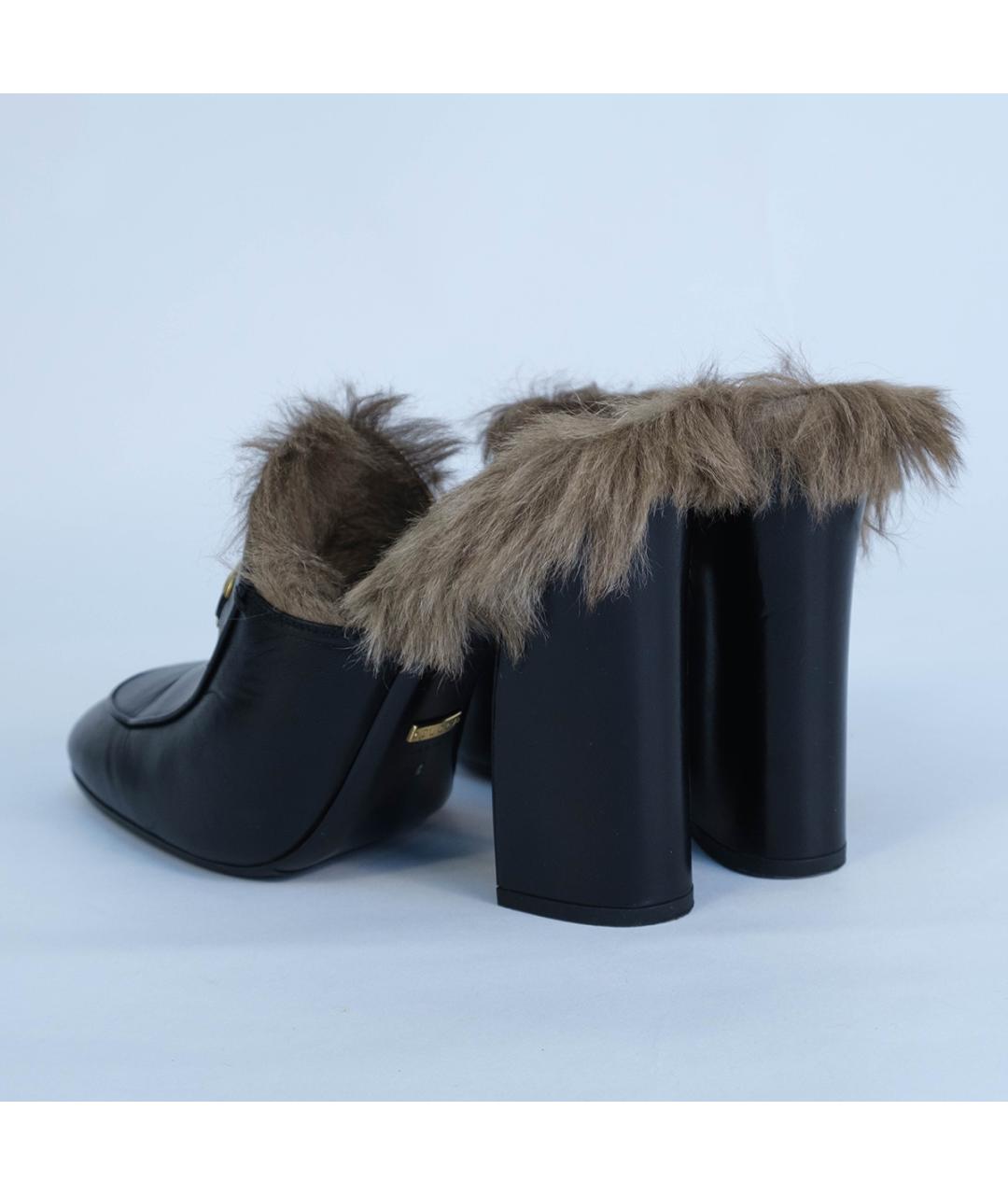 GUCCI Черные кожаные мюли, фото 7