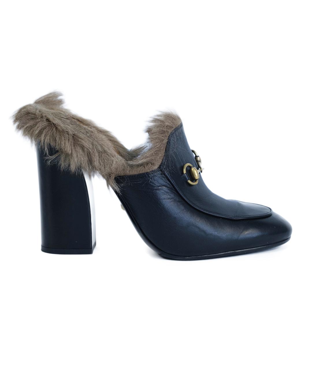 GUCCI Черные кожаные мюли, фото 8