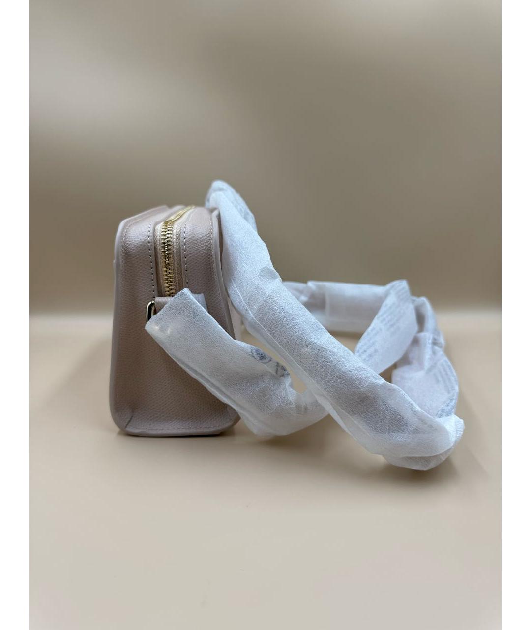 FURLA Бежевая кожаная сумка через плечо, фото 3