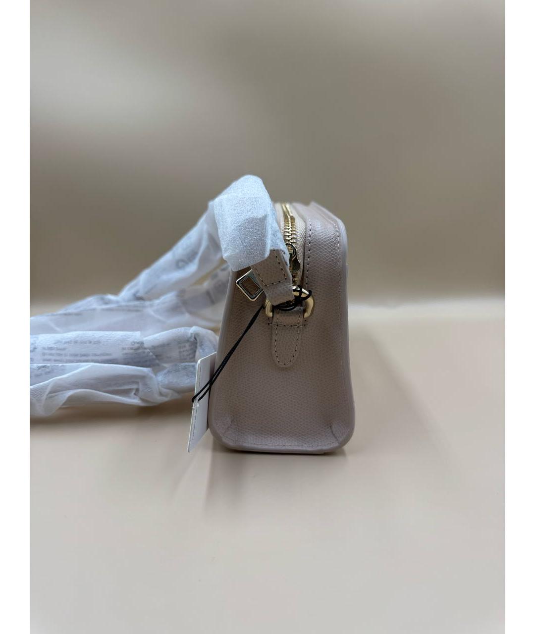 FURLA Бежевая кожаная сумка через плечо, фото 4