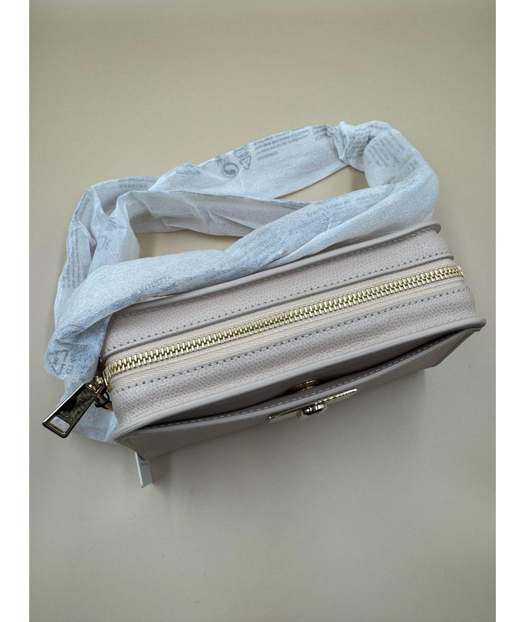 FURLA Бежевая кожаная сумка через плечо, фото 7