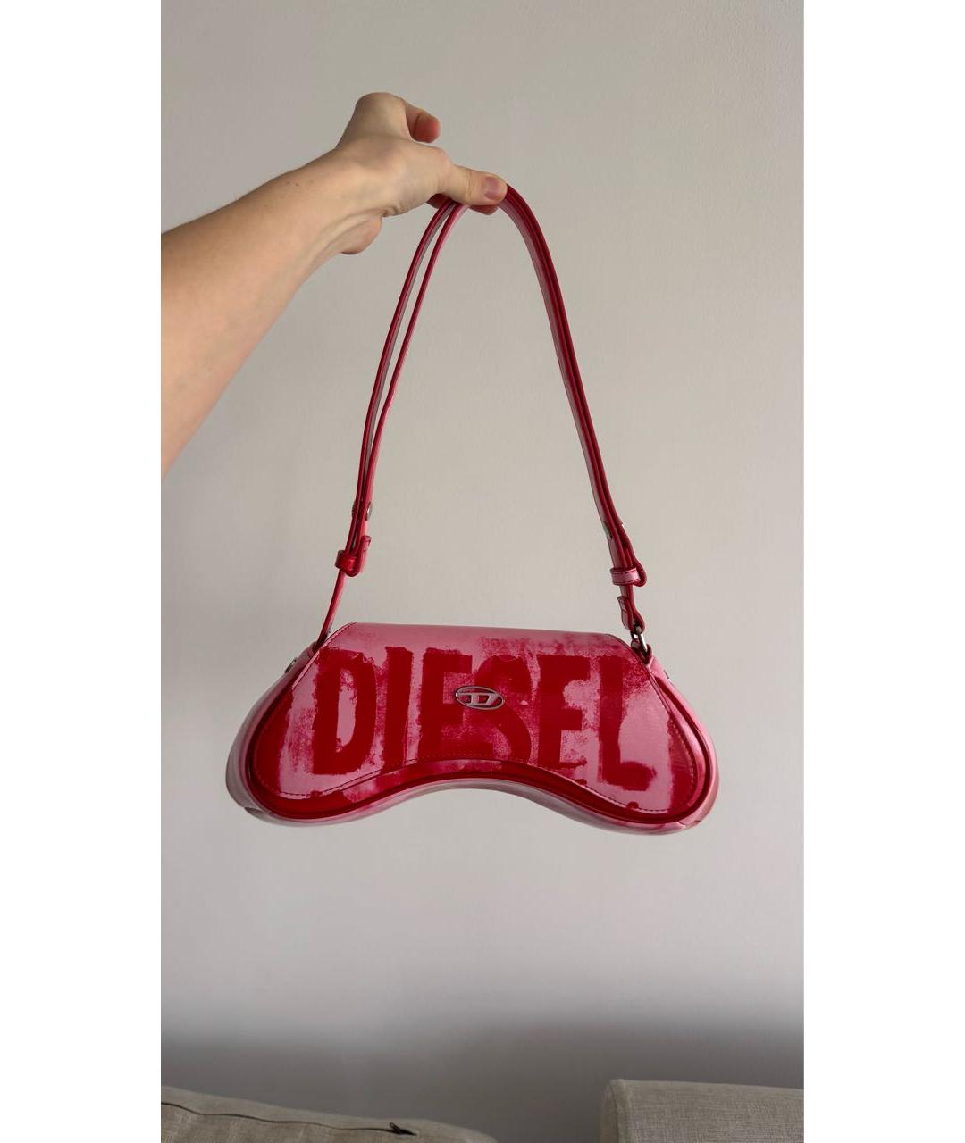 DIESEL Красная сумка через плечо из искусственной кожи, фото 5