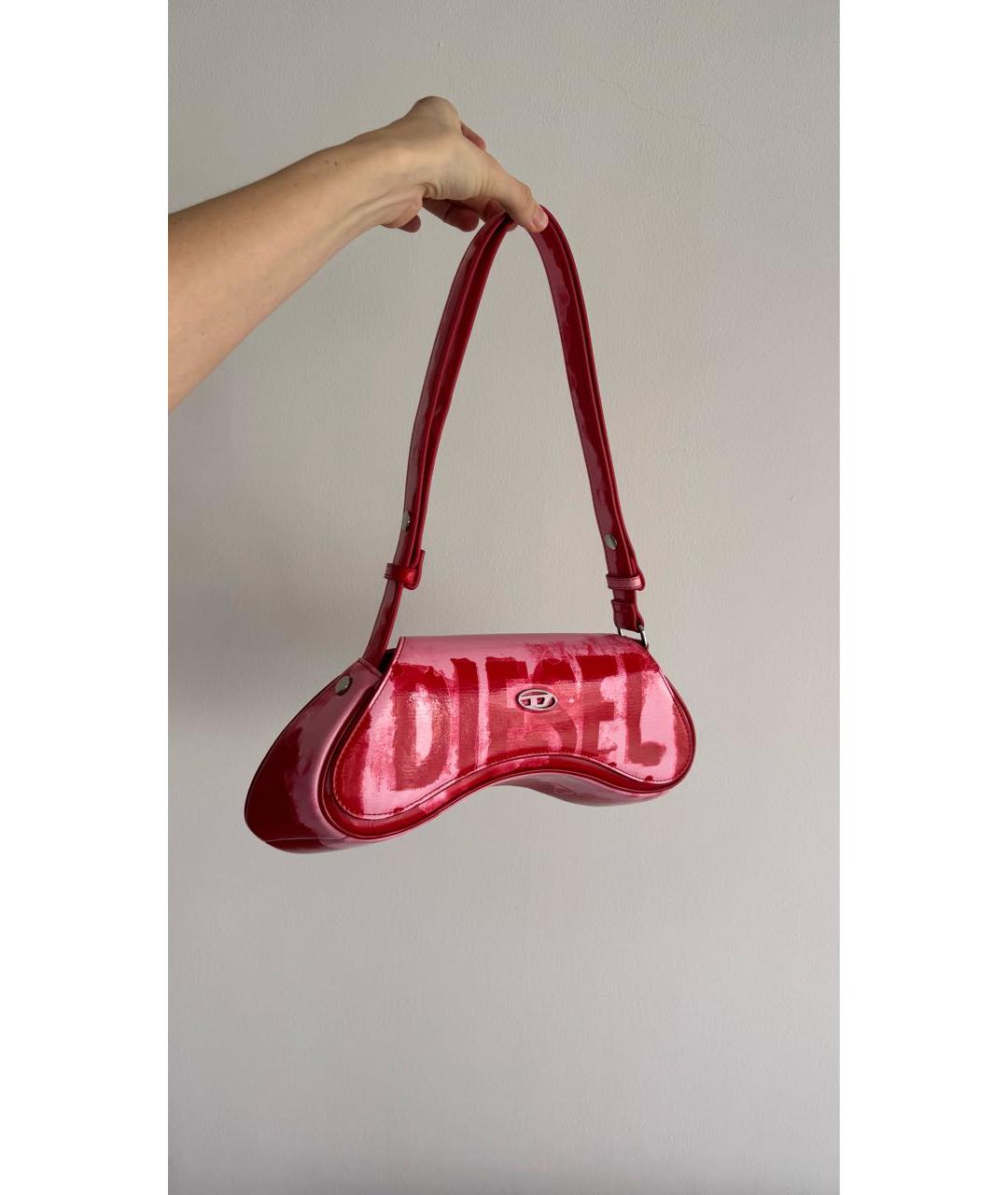 DIESEL Красная сумка через плечо из искусственной кожи, фото 2