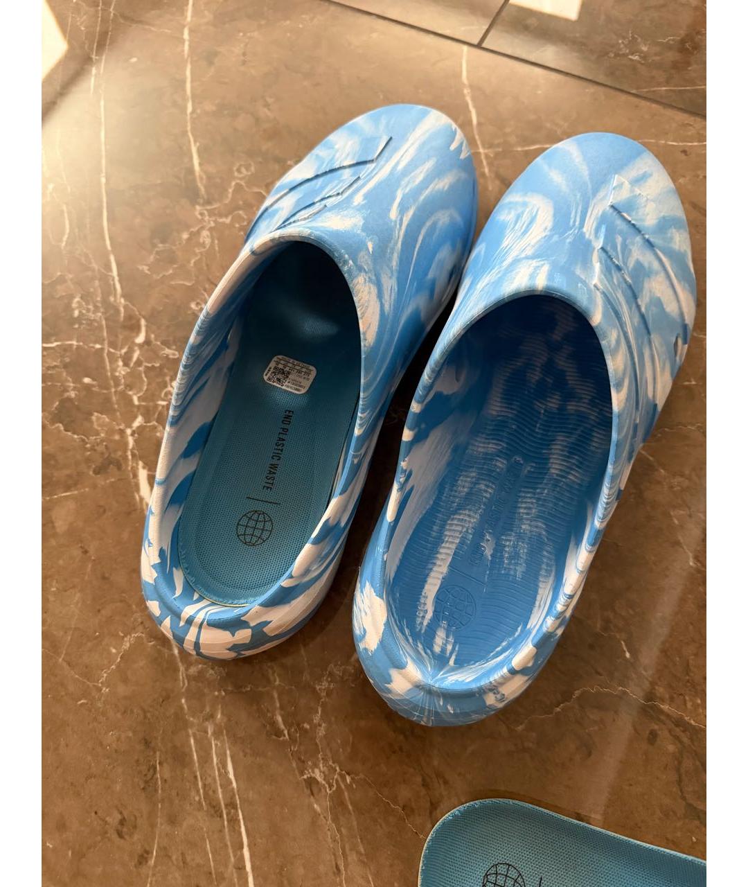 ADIDAS Голубые резиновые шлепанцы, фото 6