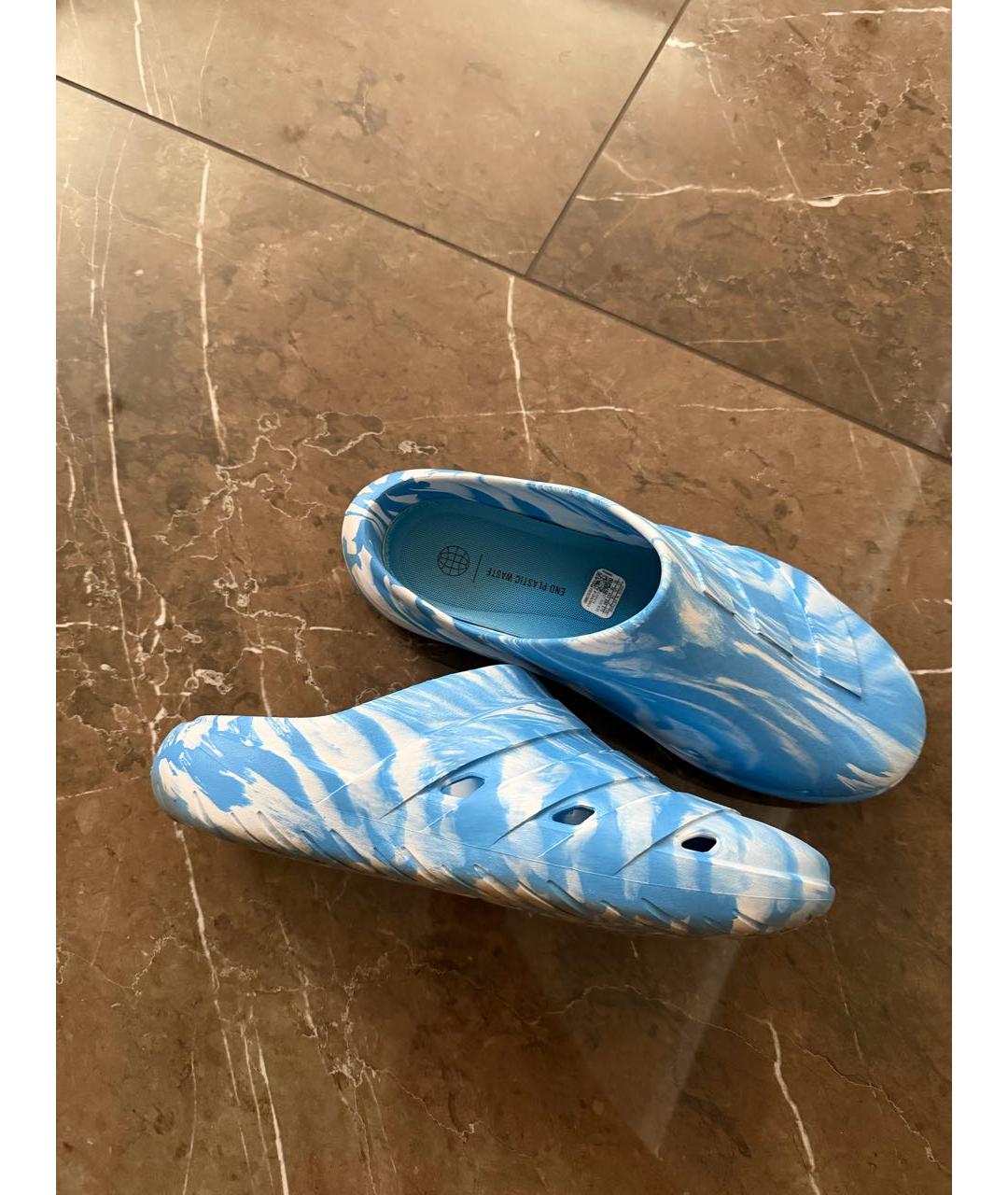 ADIDAS Голубые резиновые шлепанцы, фото 2