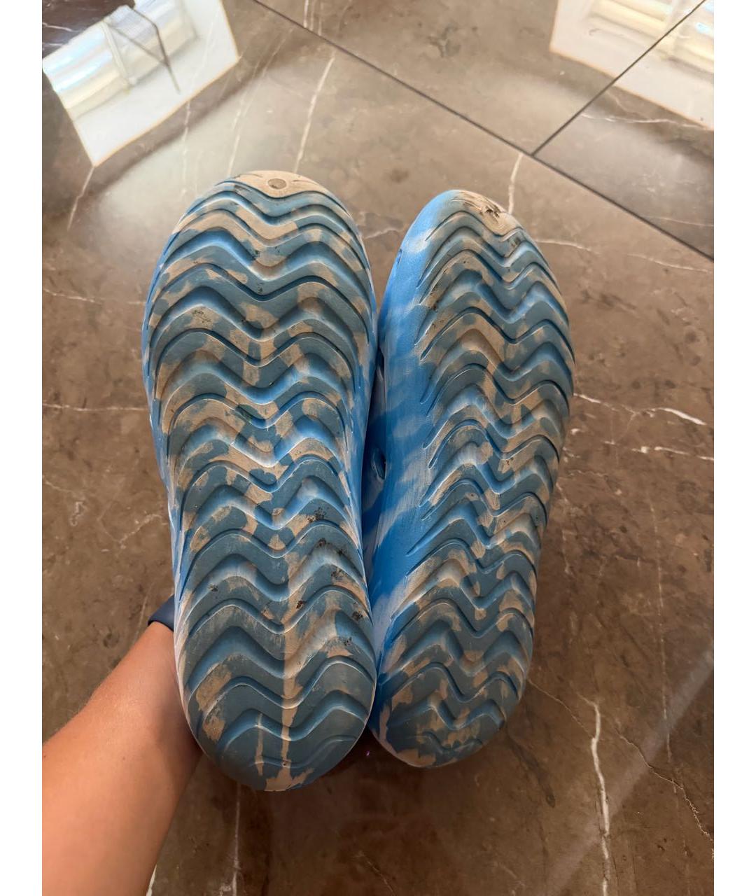 ADIDAS Голубые резиновые шлепанцы, фото 8
