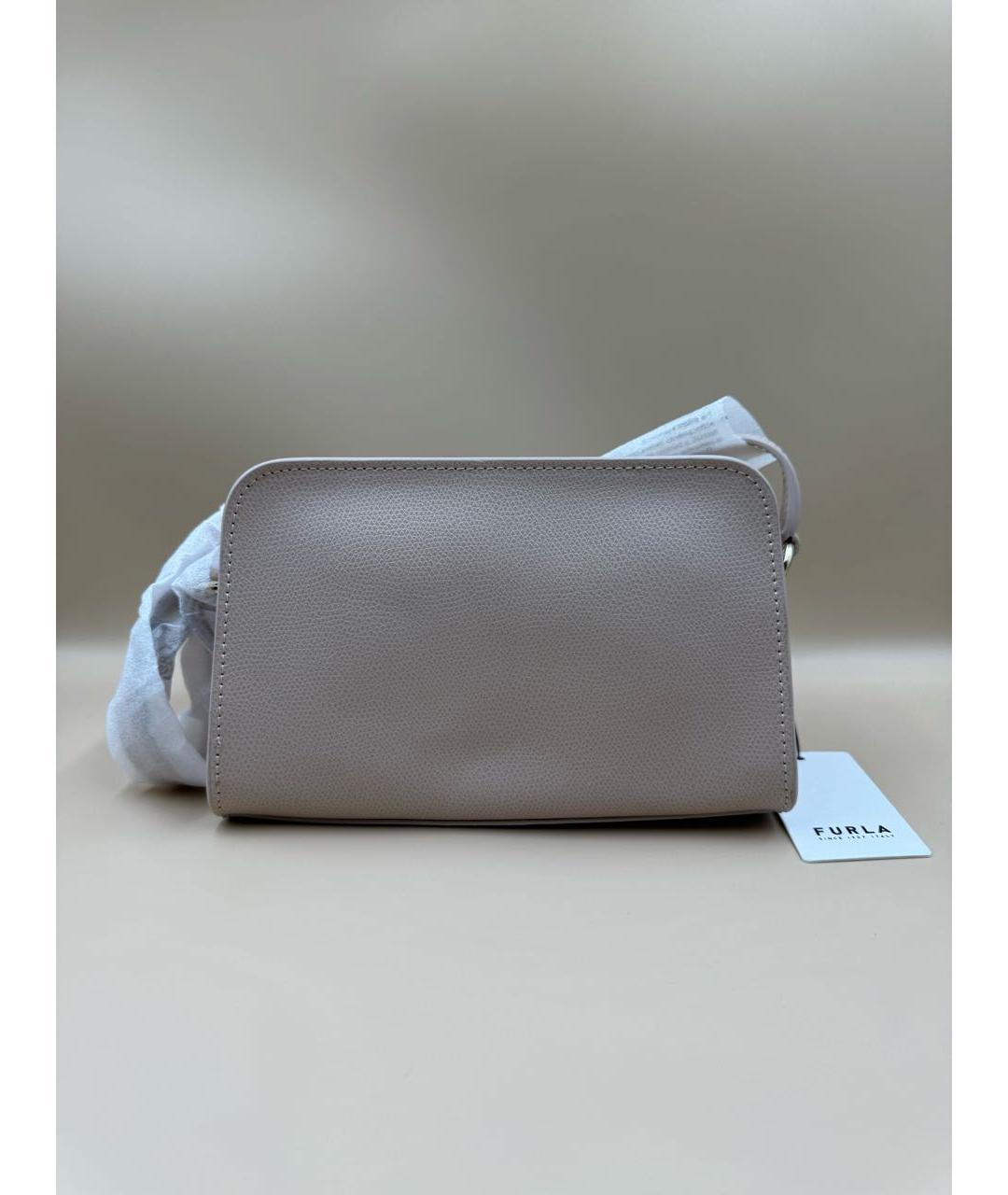 FURLA Бежевая кожаная сумка через плечо, фото 2