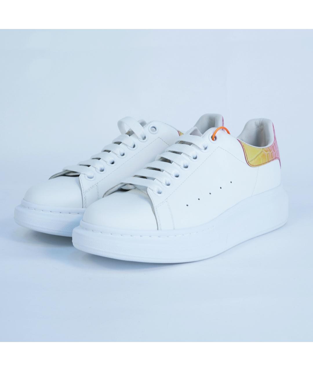 ALEXANDER MCQUEEN Белые кожаные кеды, фото 3