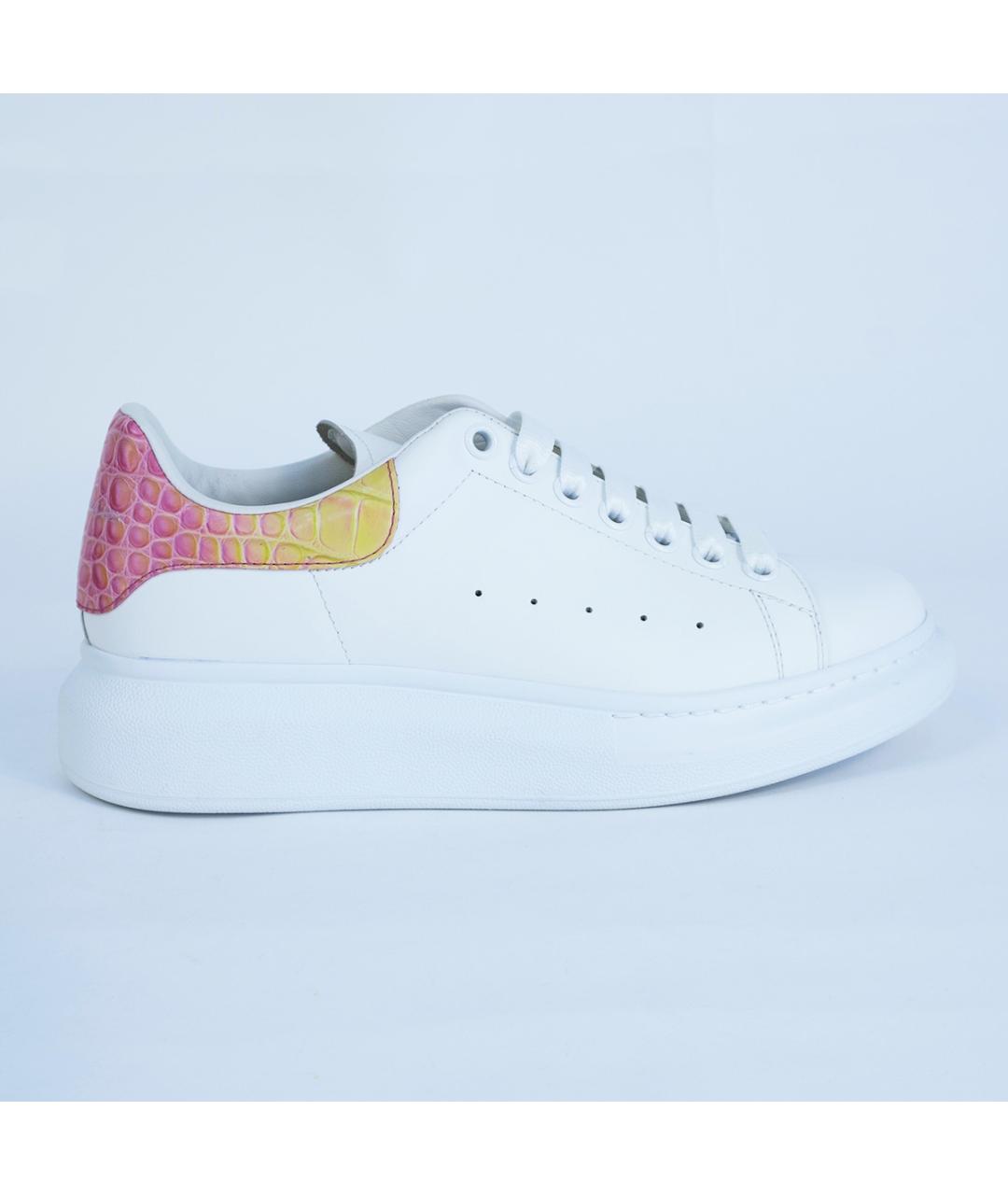 ALEXANDER MCQUEEN Белые кожаные кеды, фото 2