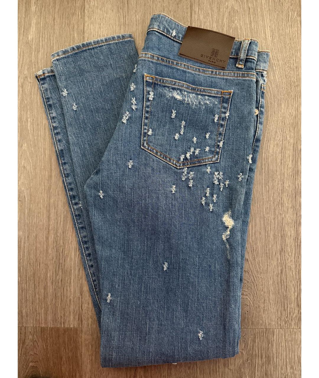 GIVENCHY Голубые хлопко-эластановые джинсы скинни, фото 3