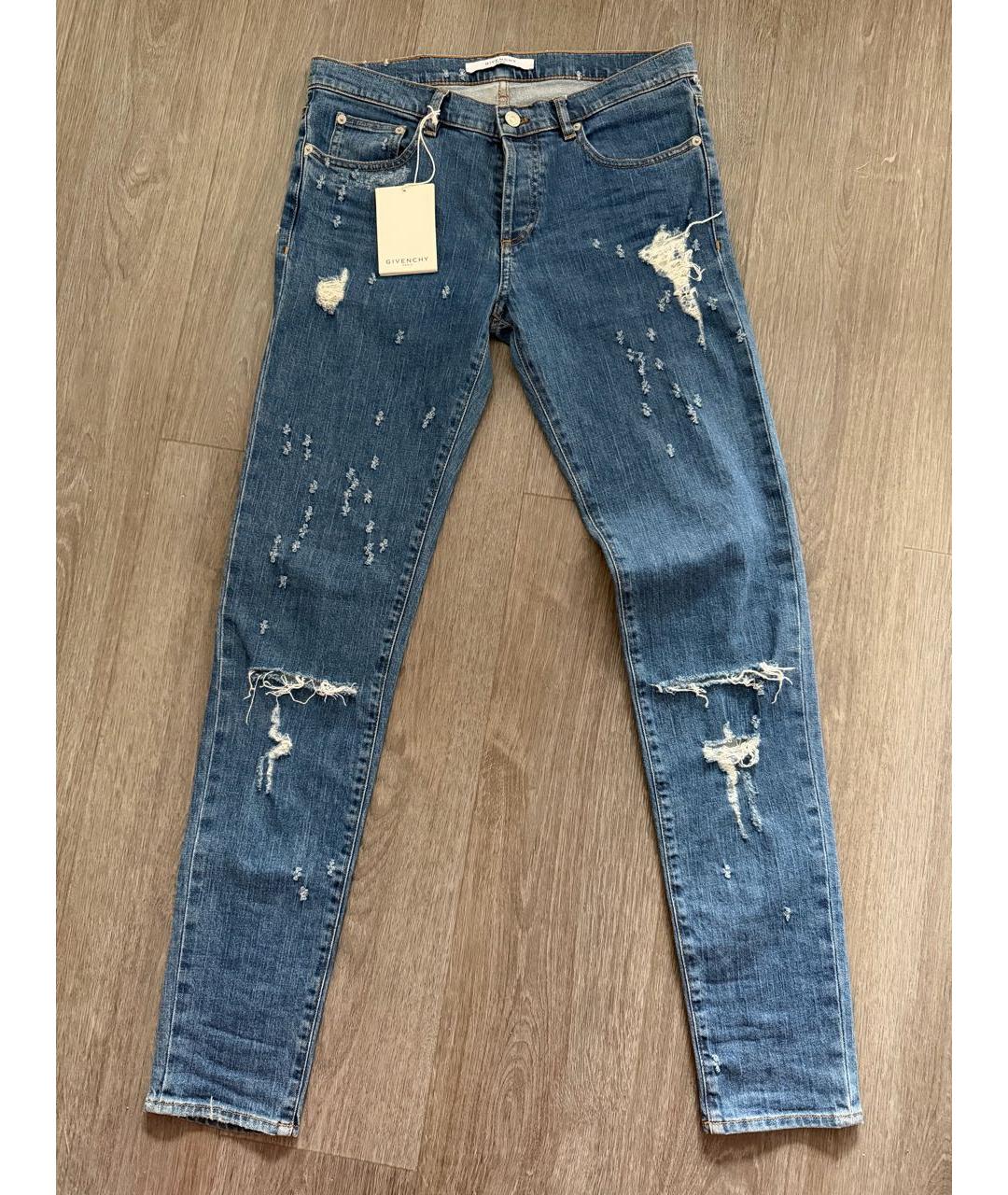 GIVENCHY Голубые хлопко-эластановые джинсы скинни, фото 6