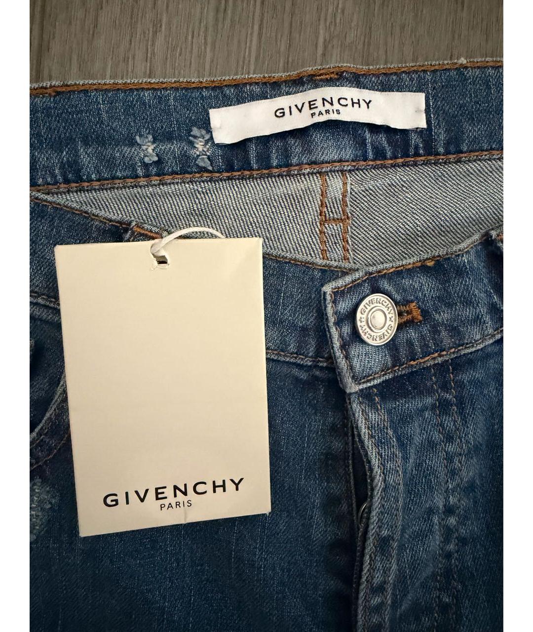 GIVENCHY Голубые хлопко-эластановые джинсы скинни, фото 4
