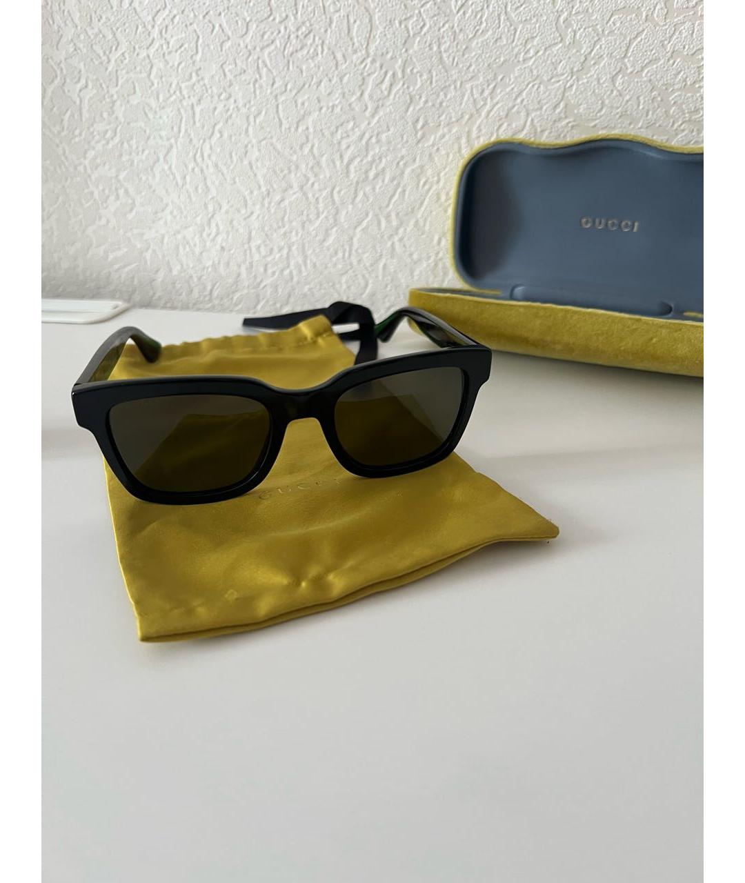GUCCI Черные пластиковые солнцезащитные очки, фото 3