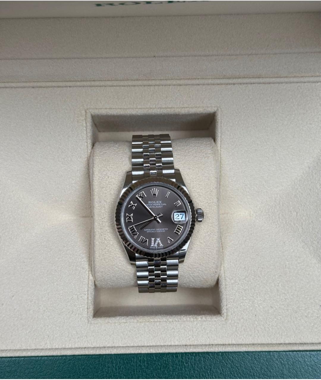 ROLEX Серые часы из белого золота, фото 2