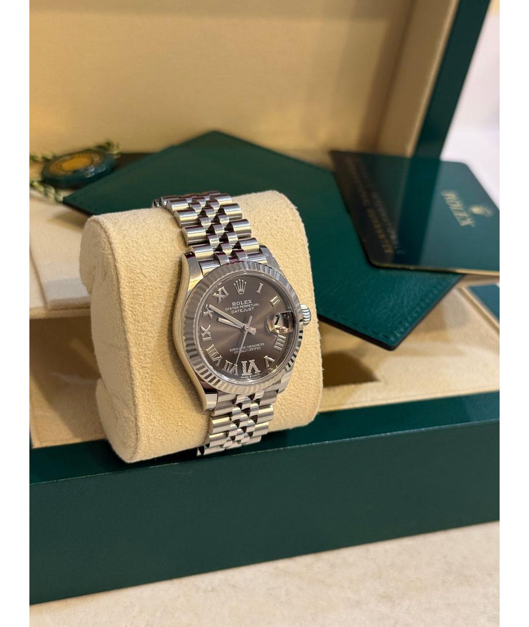 ROLEX Серые часы из белого золота, фото 4