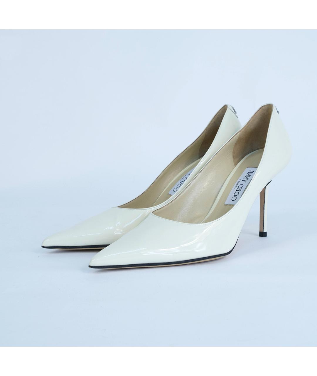 JIMMY CHOO Белые кожаные туфли, фото 3