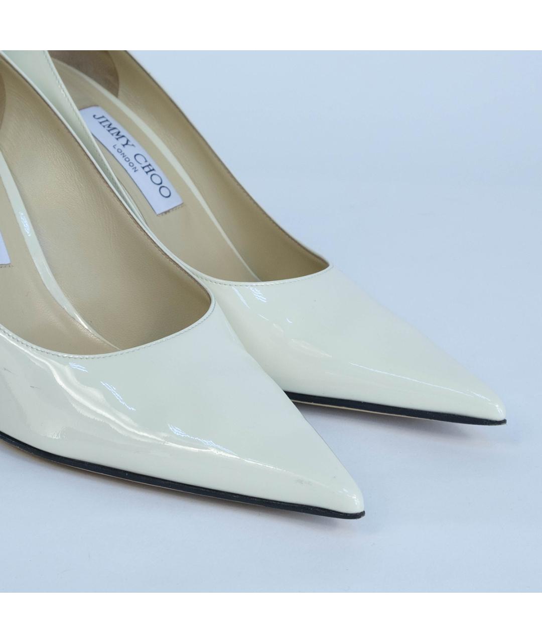 JIMMY CHOO Белые кожаные туфли, фото 4