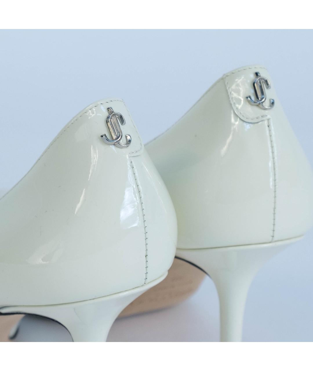 JIMMY CHOO Белые кожаные туфли, фото 6