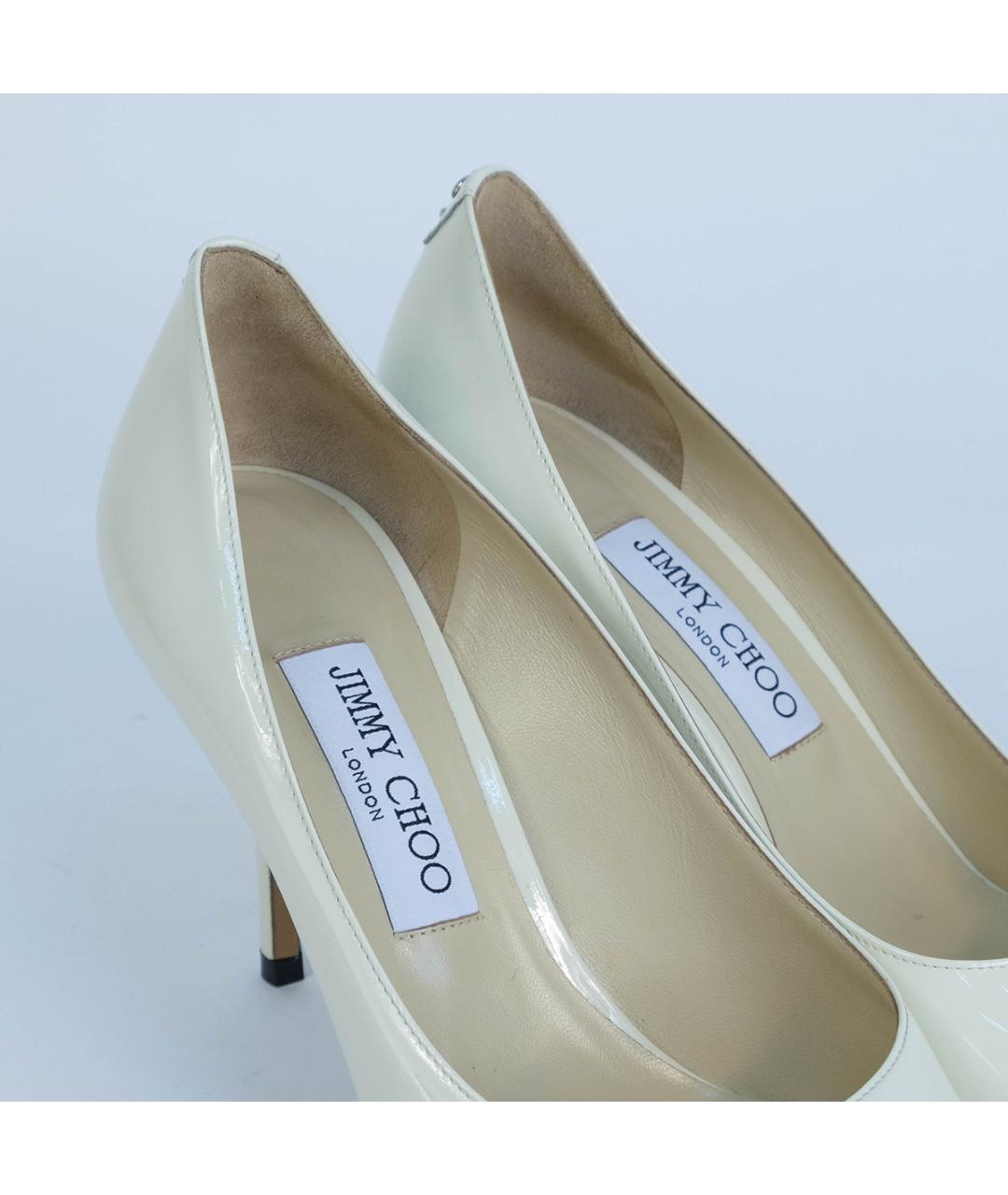 JIMMY CHOO Белые кожаные туфли, фото 5