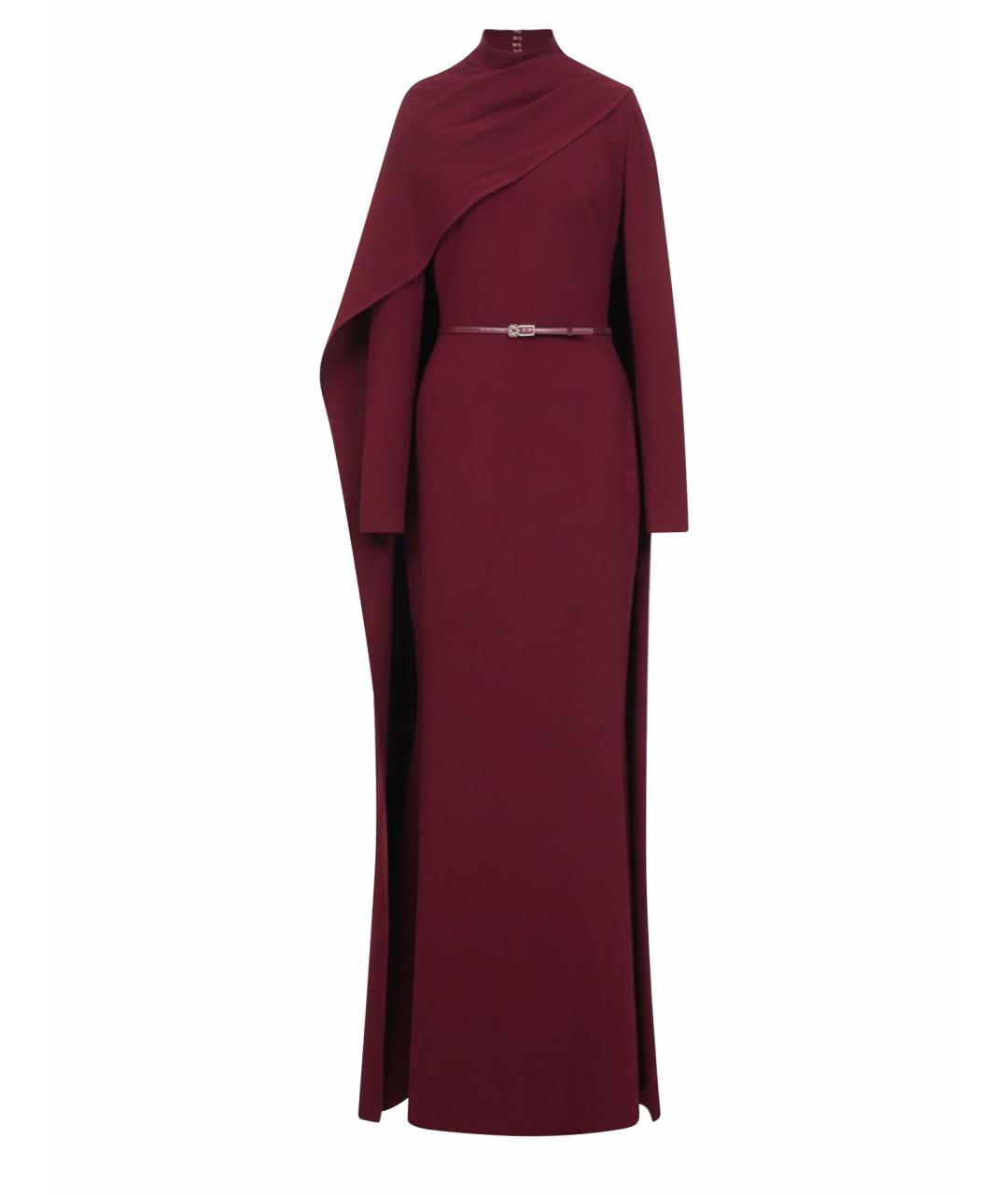 ELIE SAAB Бордовое шелковое вечернее платье, фото 1