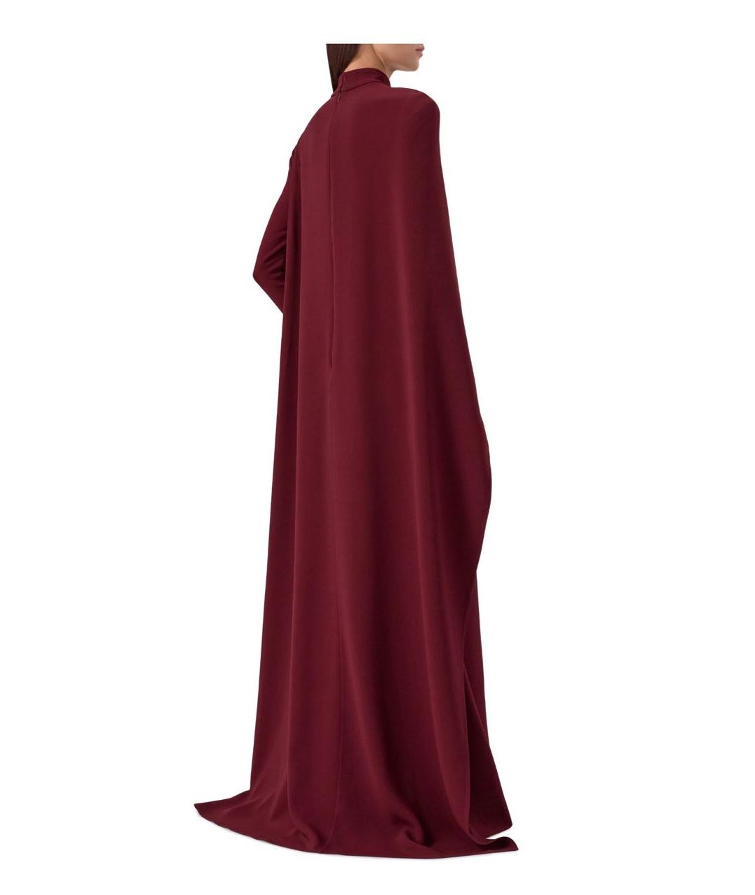 ELIE SAAB Бордовое шелковое вечернее платье, фото 2