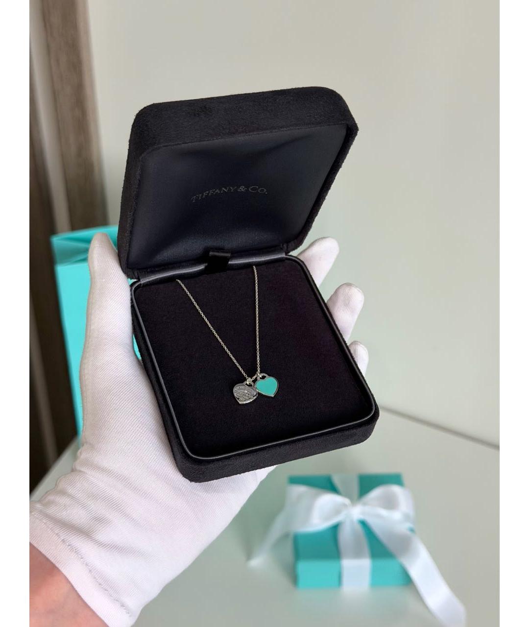 TIFFANY&CO Бирюзовая серебряная подвеска, фото 2