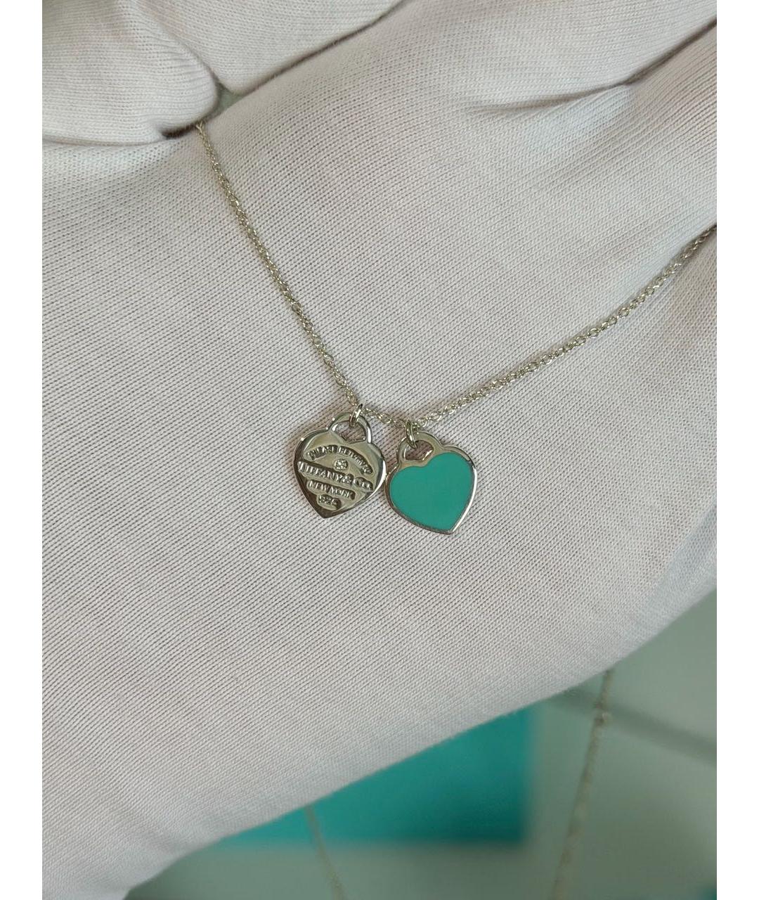 TIFFANY&CO Бирюзовая серебряная подвеска, фото 4