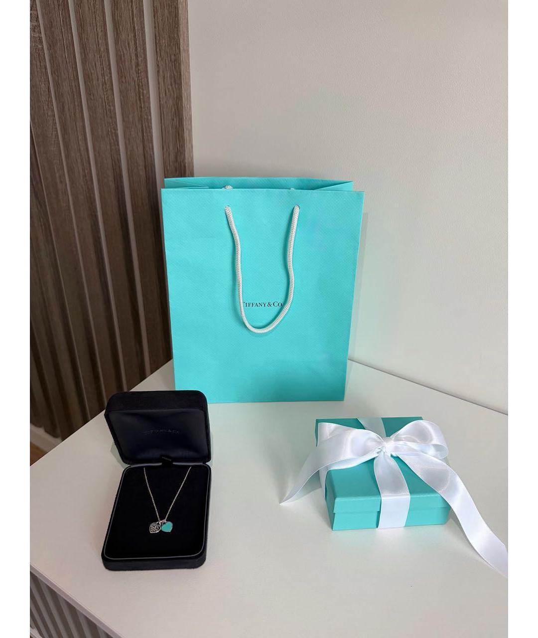 TIFFANY&CO Бирюзовая серебряная подвеска, фото 3