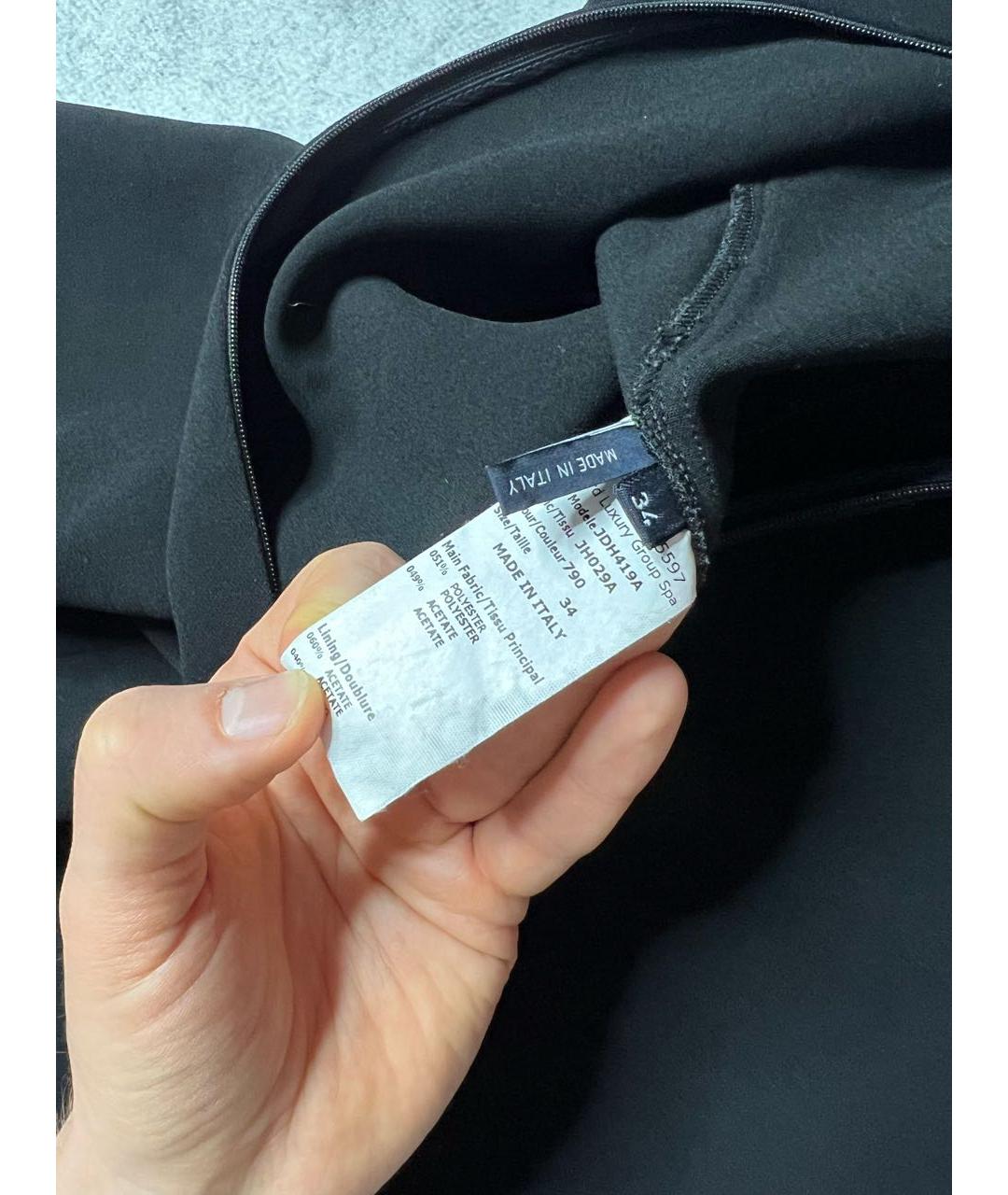 JIL SANDER Черное ацетатное платье, фото 7