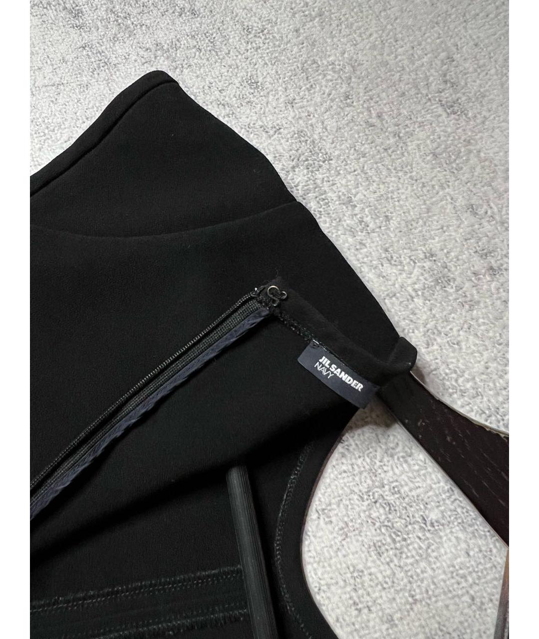 JIL SANDER Черное ацетатное платье, фото 6