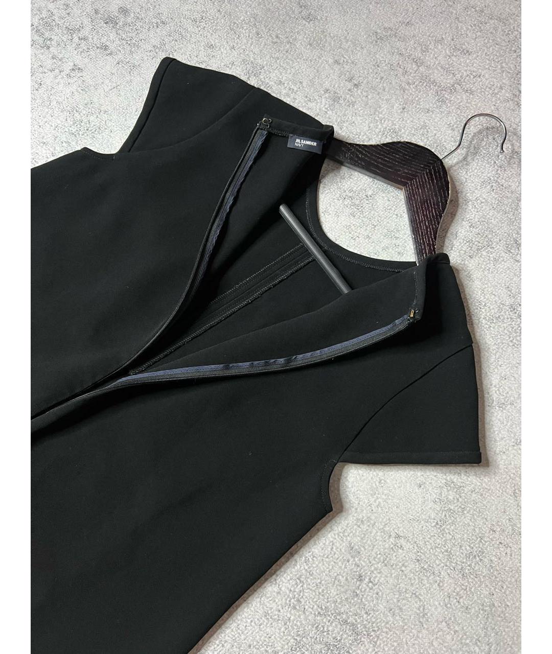 JIL SANDER Черное ацетатное платье, фото 4