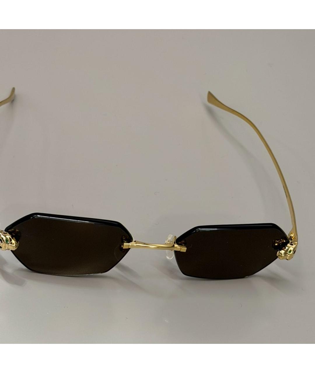 CARTIER Черные металлические солнцезащитные очки, фото 4