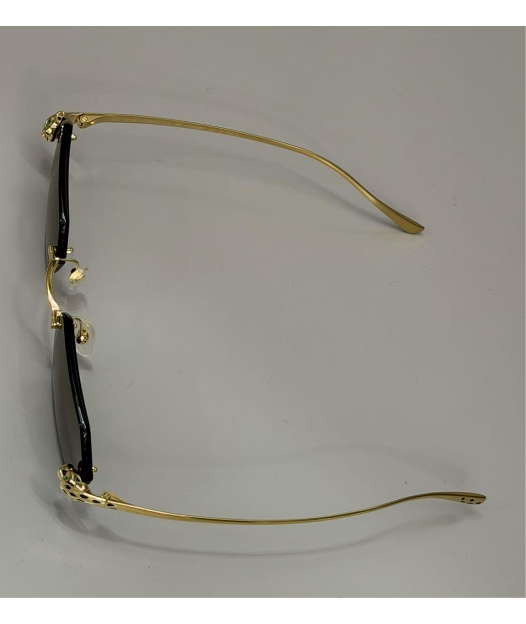 CARTIER Черные металлические солнцезащитные очки, фото 6