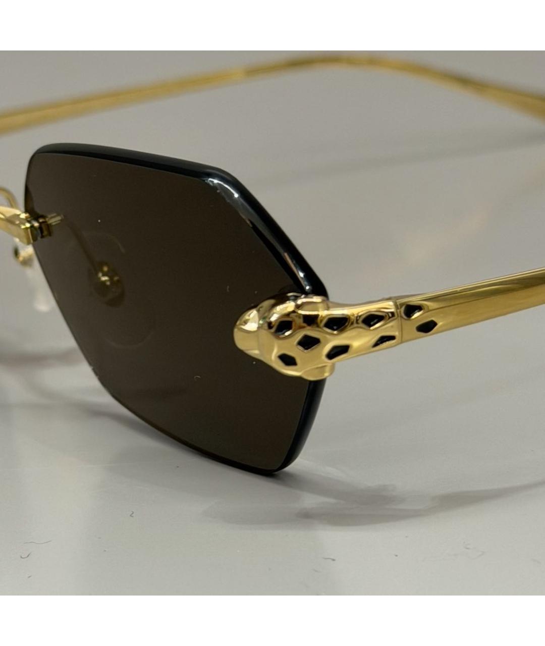 CARTIER Черные металлические солнцезащитные очки, фото 5