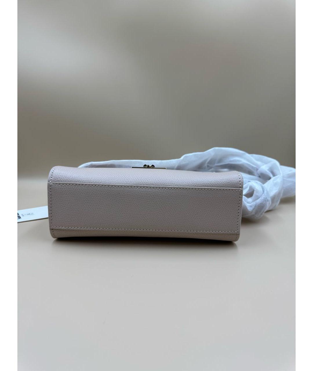FURLA Бежевая кожаная сумка через плечо, фото 5