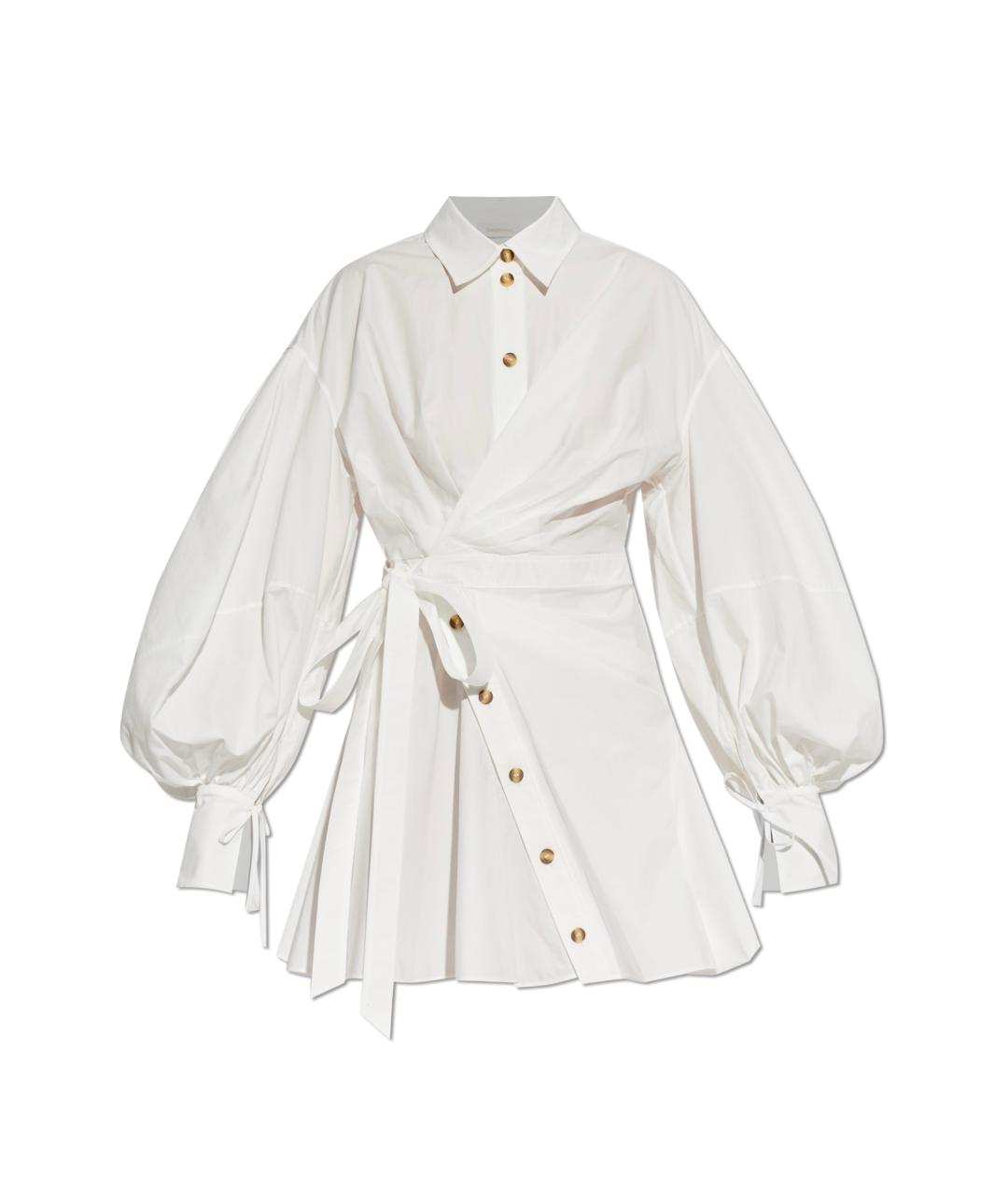 ZIMMERMANN Белое хлопковое коктейльное платье, фото 1