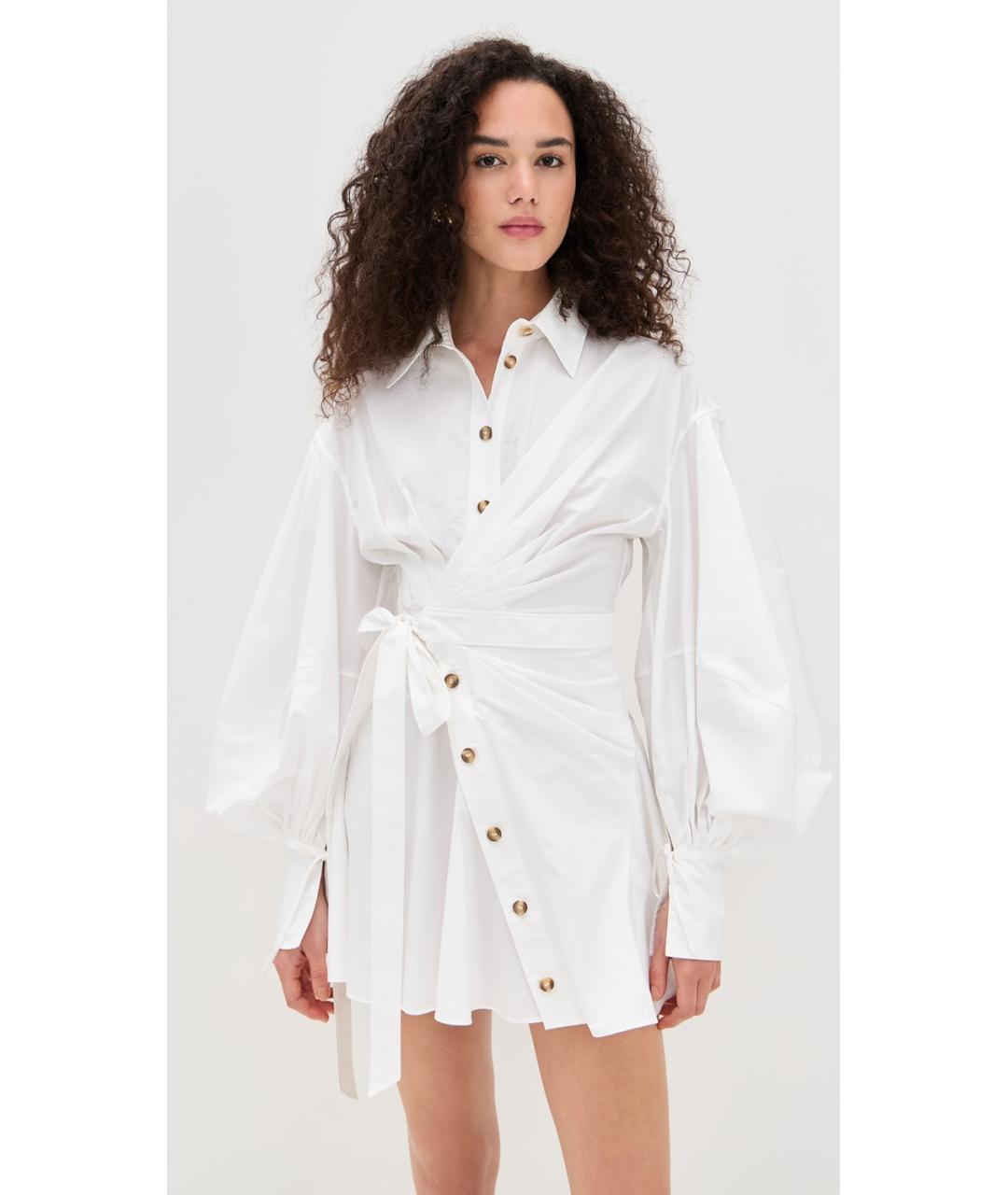 ZIMMERMANN Белое хлопковое коктейльное платье, фото 4