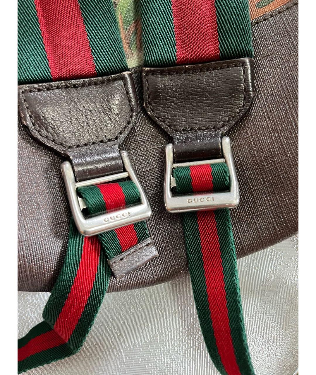 GUCCI Бежевый канва рюкзак, фото 5