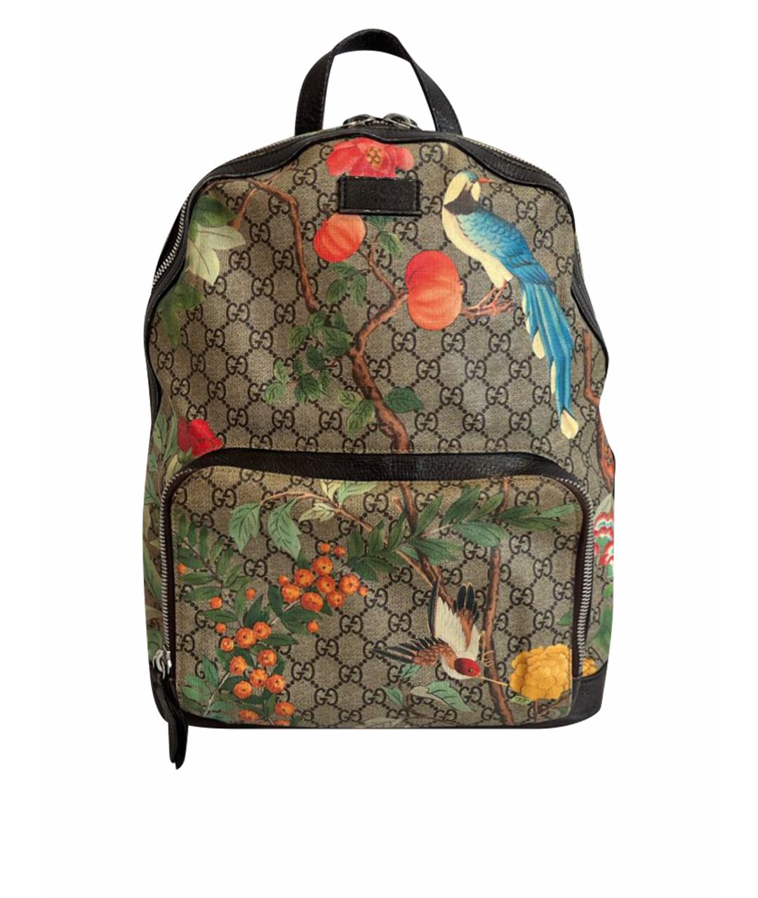 GUCCI Бежевый канва рюкзак, фото 1