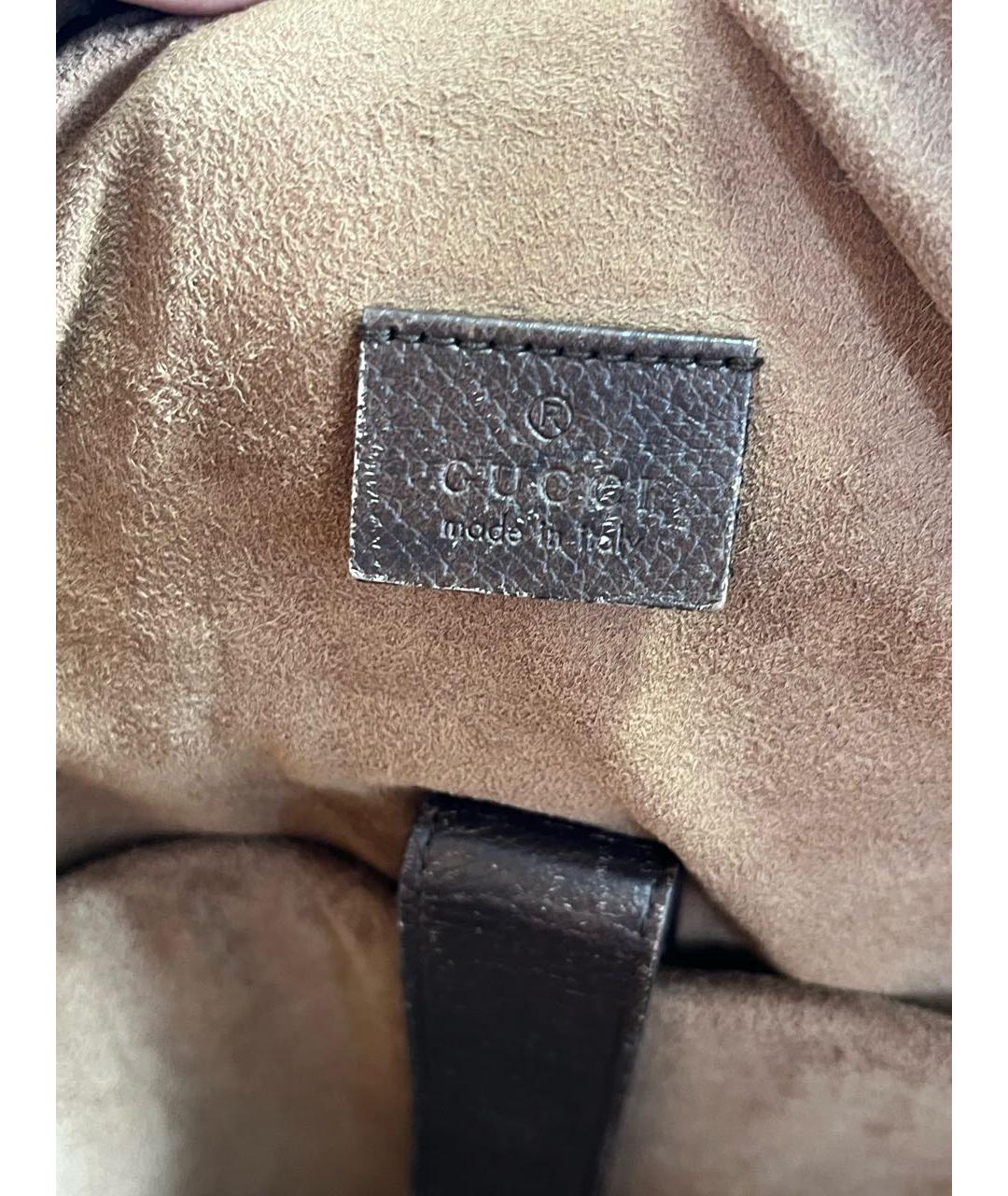 GUCCI Бежевый канва рюкзак, фото 6