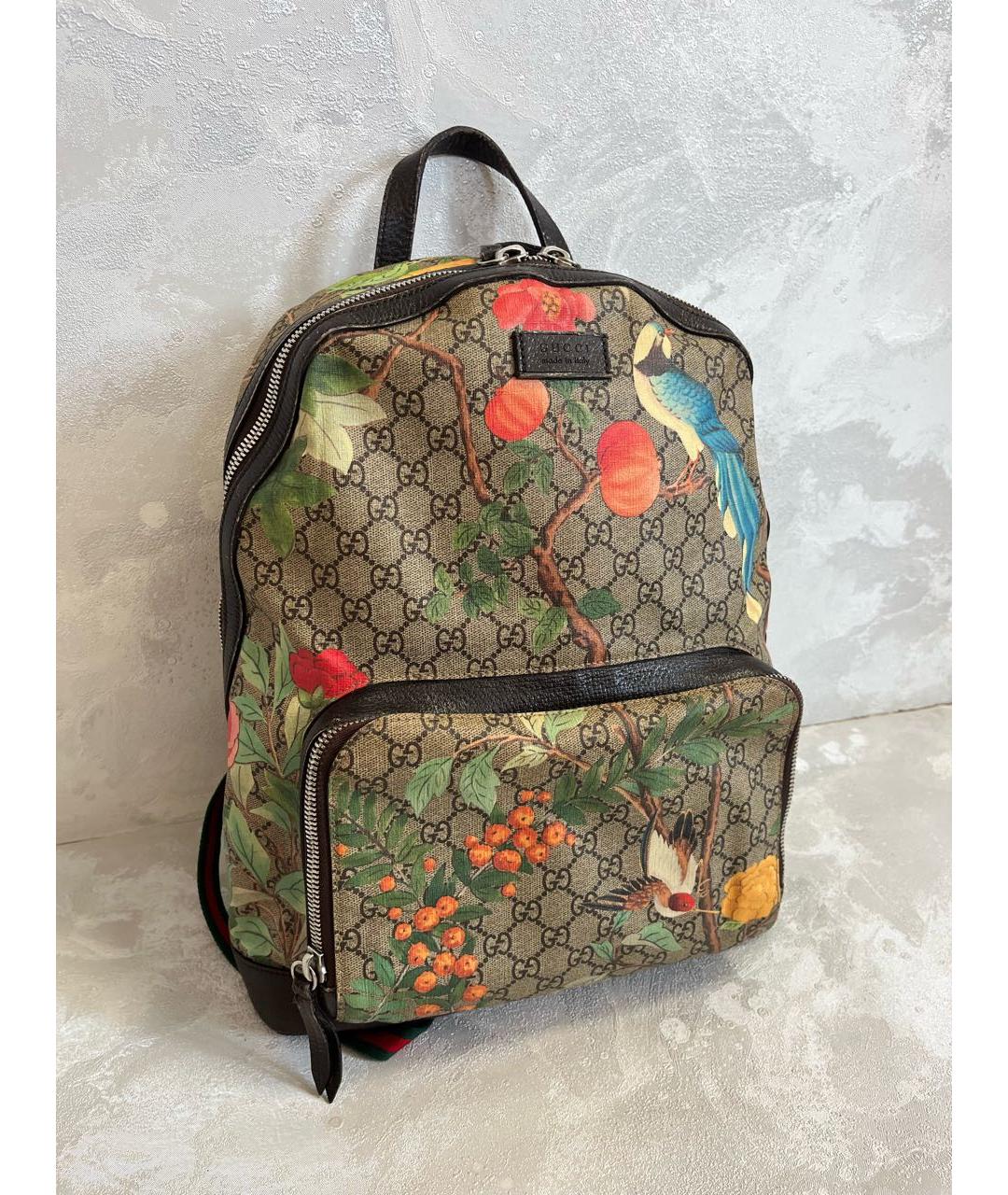 GUCCI Бежевый канва рюкзак, фото 2