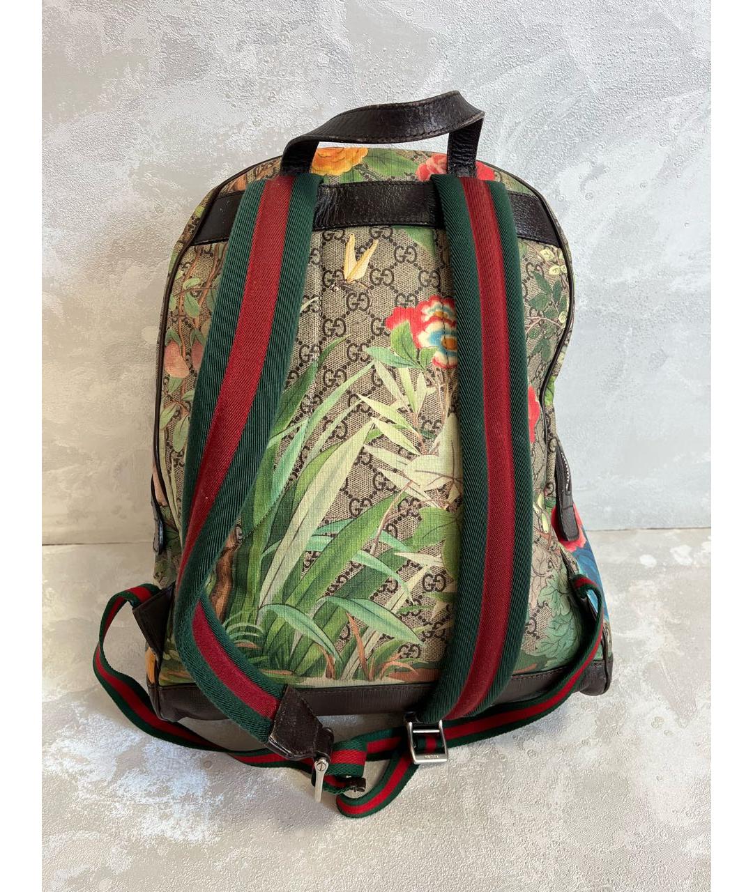 GUCCI Бежевый канва рюкзак, фото 3