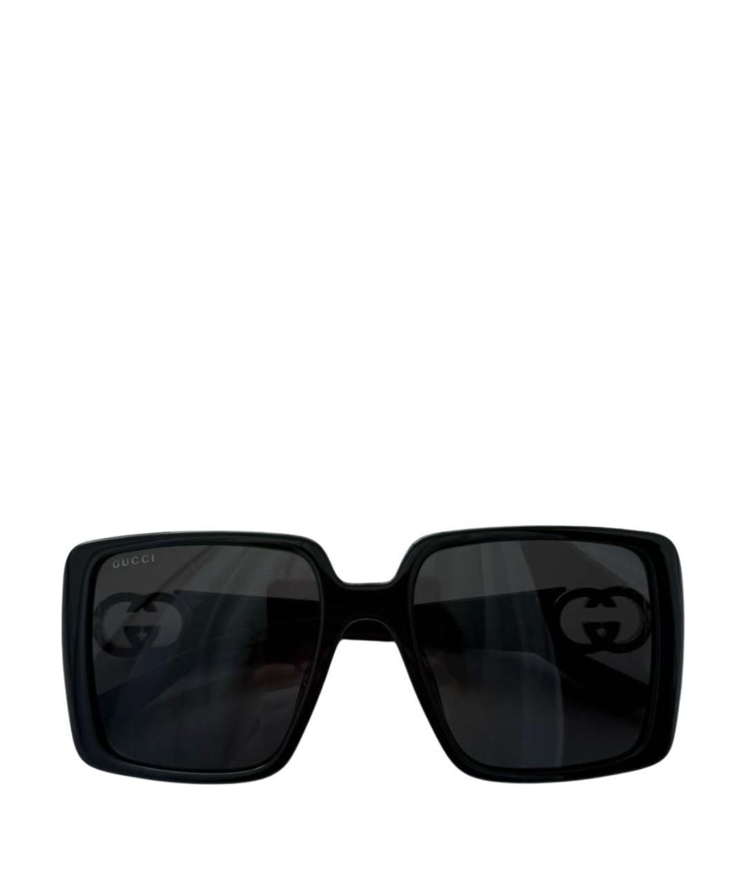 GUCCI Черные пластиковые солнцезащитные очки, фото 1