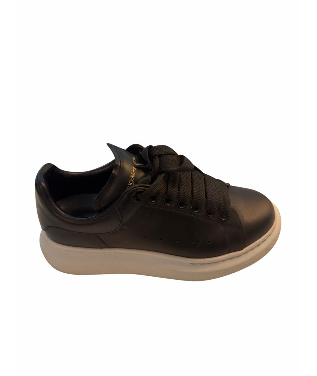 MCQ ALEXANDER MCQUEEN Черные кожаные кеды, фото 1