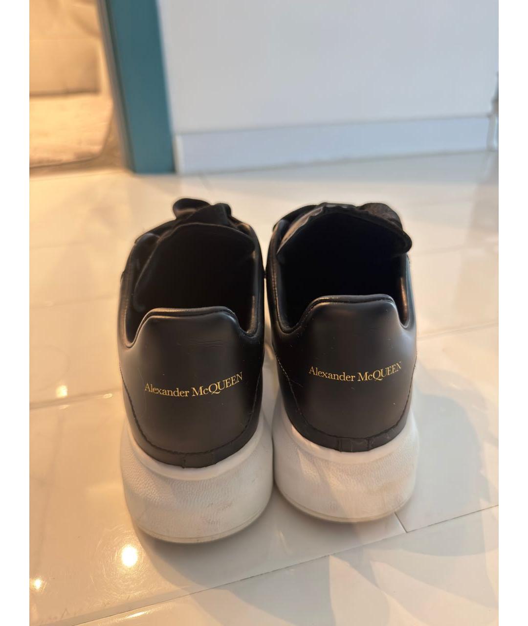 MCQ ALEXANDER MCQUEEN Черные кожаные кеды, фото 3