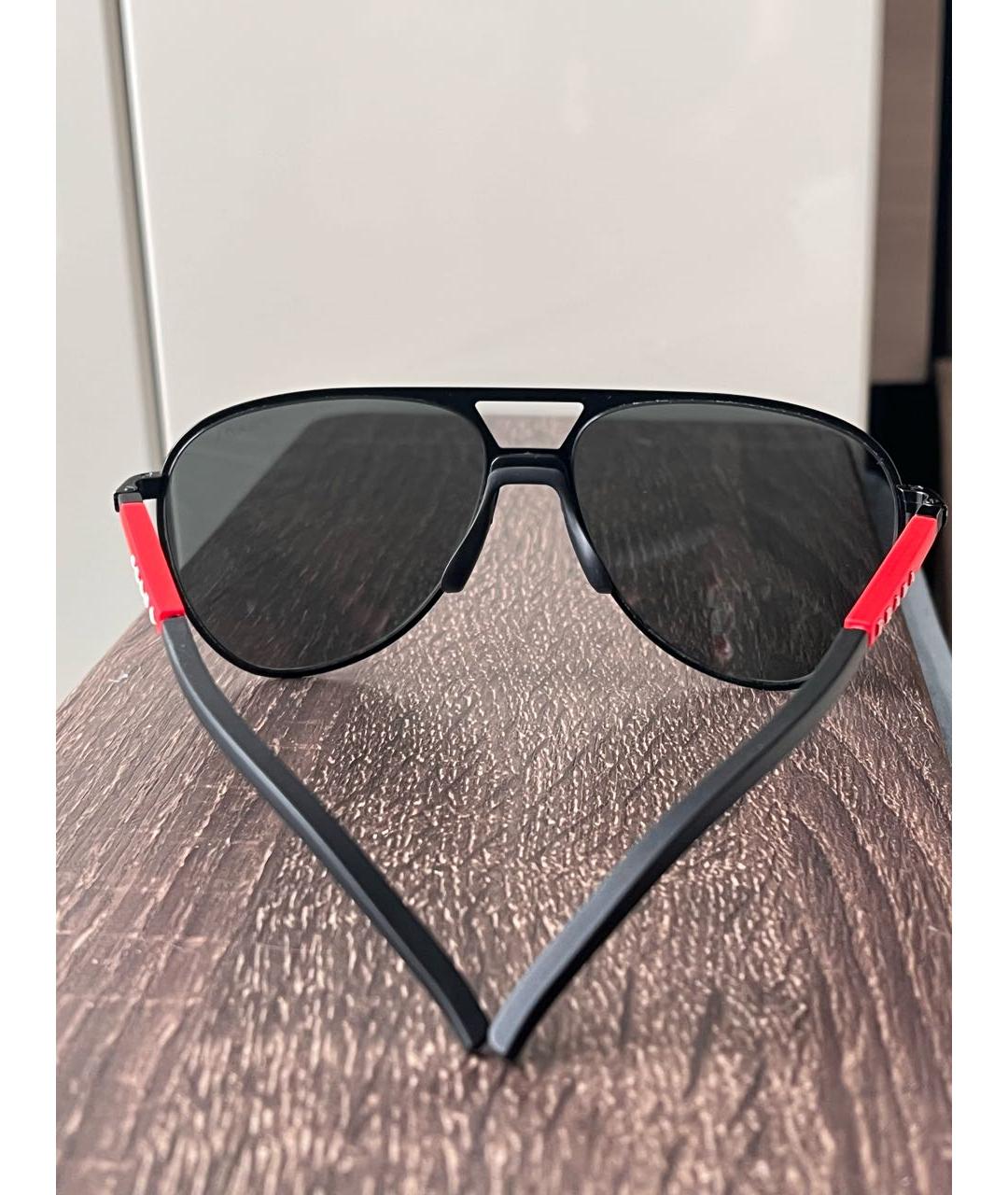 PRADA Черные металлические солнцезащитные очки, фото 4