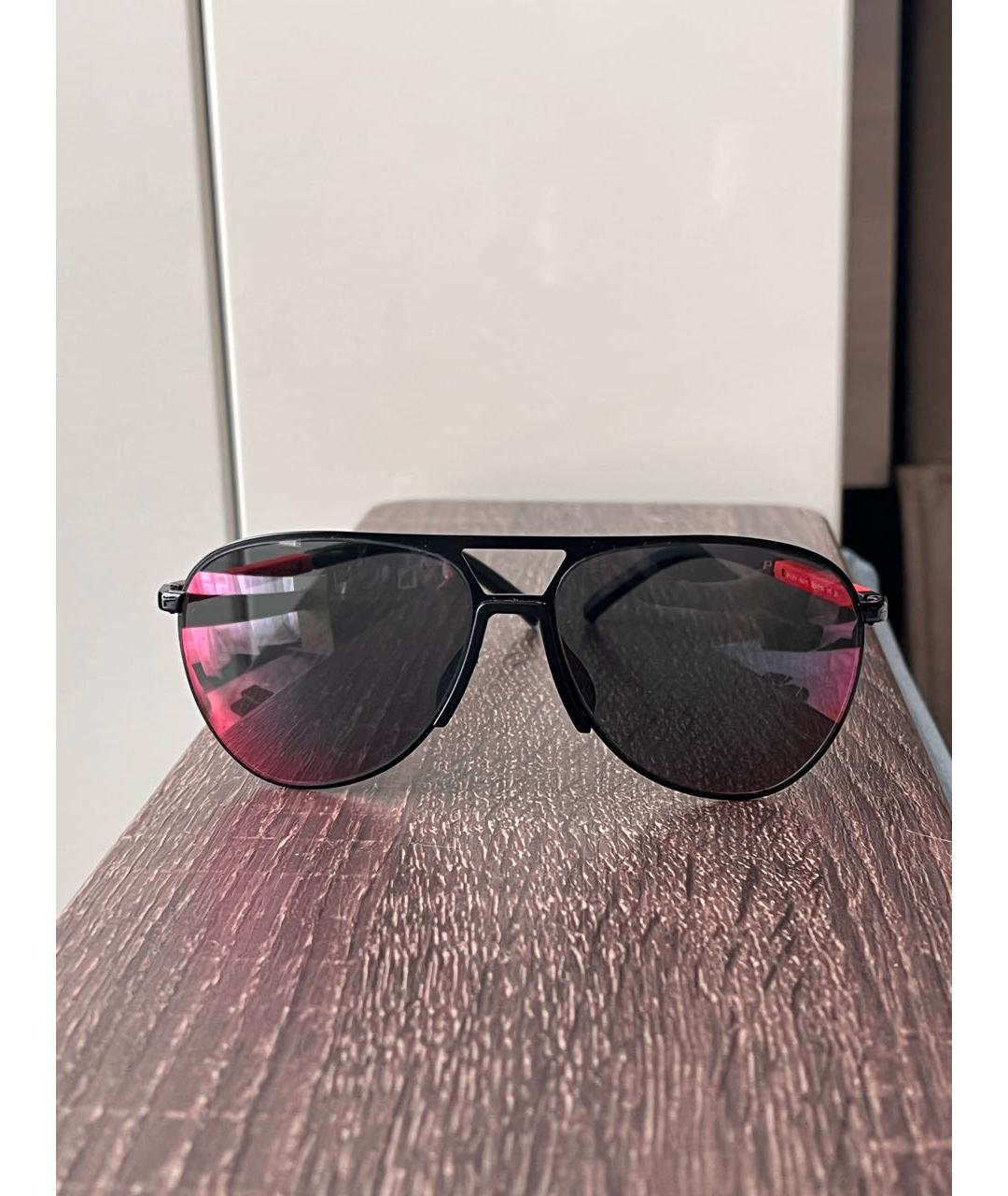 PRADA Черные металлические солнцезащитные очки, фото 8