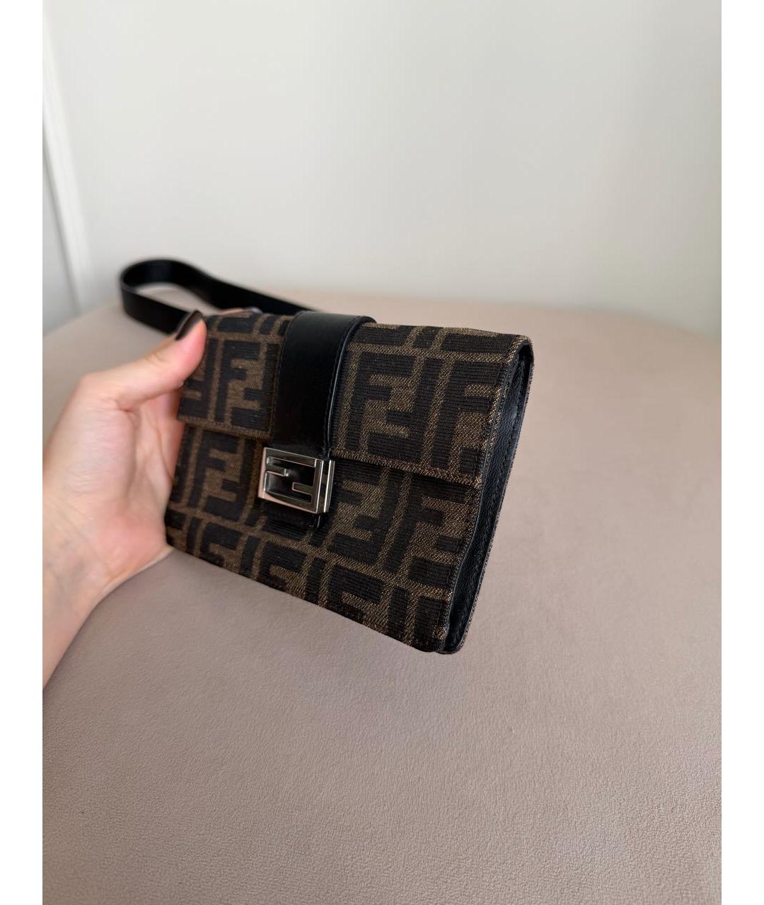FENDI Коричневая канва сумка через плечо, фото 3