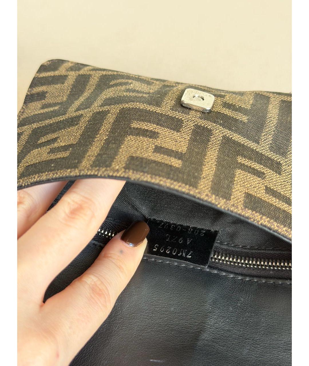 FENDI Коричневая канва сумка через плечо, фото 8