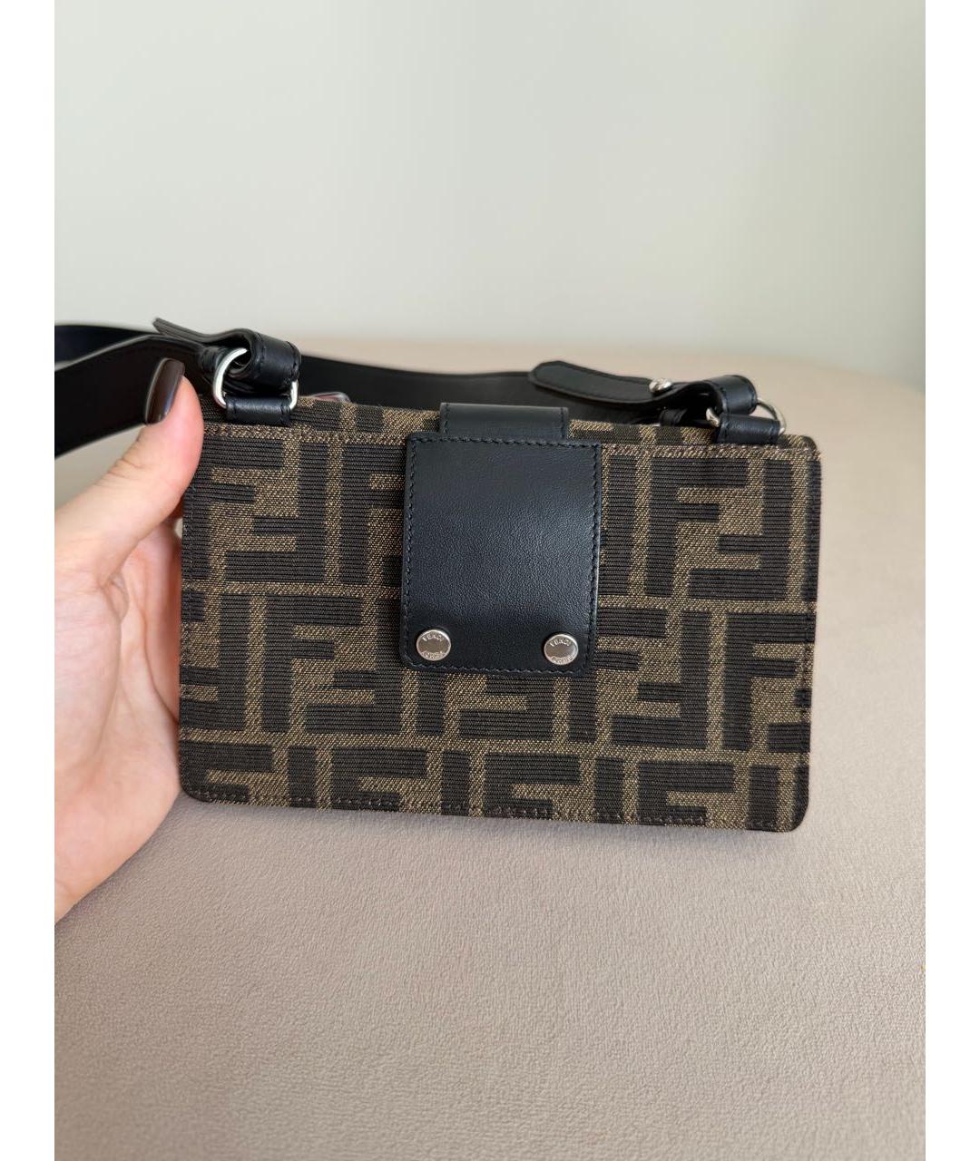 FENDI Коричневая канва сумка через плечо, фото 6